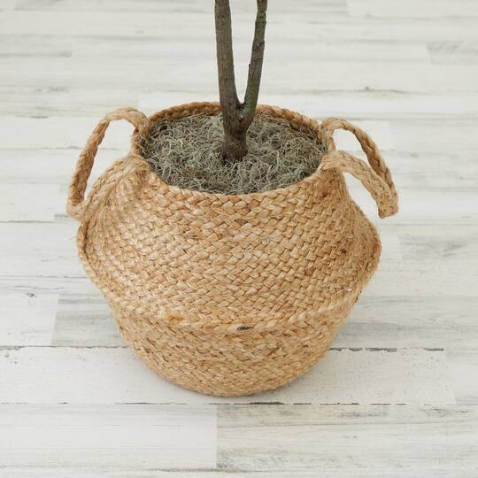 3ft. Artificial Fiddle Leaf Fig Tree With Handmade Cotton & Jute Woven Basket DIY Kit